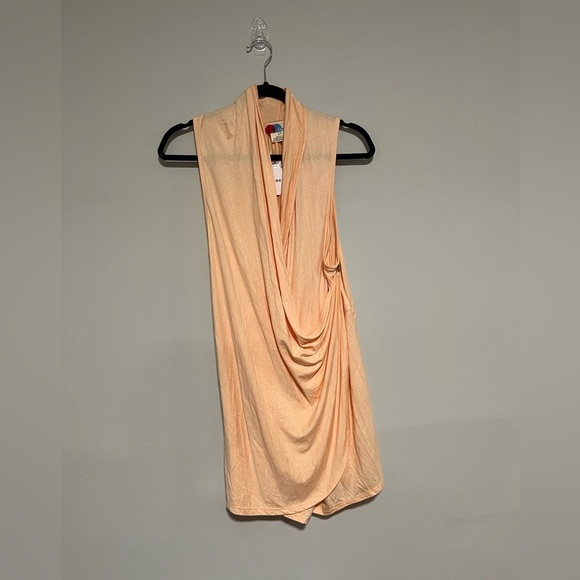 Free People Beach Wavy Baby Peach Romper Coverup Size Small Coastal Resort - Picture 2 of 9